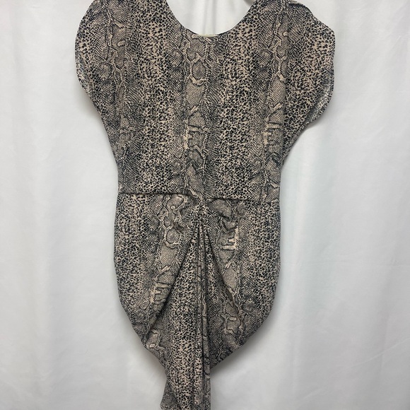 Guess Snakeskin Print Tulip Hem Dress - Picture 9 of 14